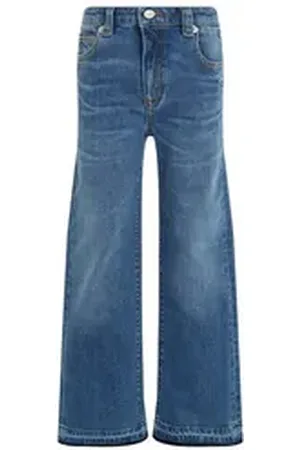 Tommy Hilfiger Weite Jeans GIRLFRIEND MID WASH in mittelblauer Waschung, mit Logo-Badge blau 8 (128)