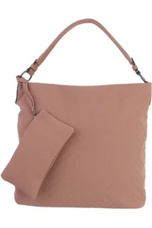 Ital-Design Schultertasche Mittelgroße, Damentasche Handtasche rosa