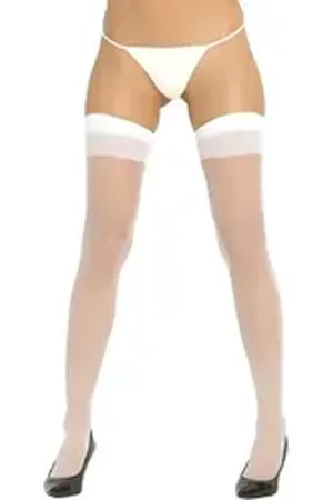 RENE ROFE Strapsstrümpfe Straps-Strümpfe - weiß (1-Paar) transparent weiß