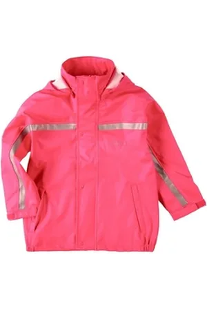 BMS Regen- und Matschjacke Regenjacke für Kinder 100% wasserdicht mit Kapuze rosa 98