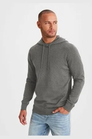 H.I.S H.I.S Strickpullover mit Kapuze, Regular Fit, Pullover mit Rundhals, Feinstrick, Baumwollmischung grau L (52/54)