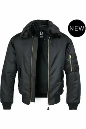 Brandit Brandit Steppjacke Brandit Herren Herbst Winter Jacke MA2 Bomberjacke Windbreaker Pilot schwarz L
