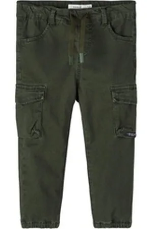 NAME IT Tapered-fit-Jeans Ben (1-tlg) grau|grün 116