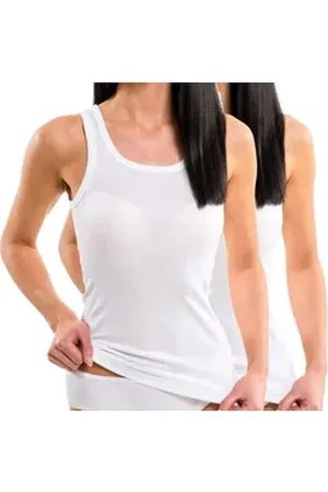 Hermko Funktionsunterhemd 61325 2er Pack Damen Longshirt Funktionswäsche weiß 32/34 (XS)