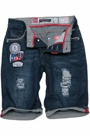 Geographical Norway Bermudas Herren Bermuda Jeans Shorts Short Knielang Kurze Hose PRAGMA blau W30