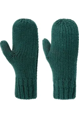 Seeberger Strickhandschuhe (1-St) Damenhandschuhe mit Futter grün