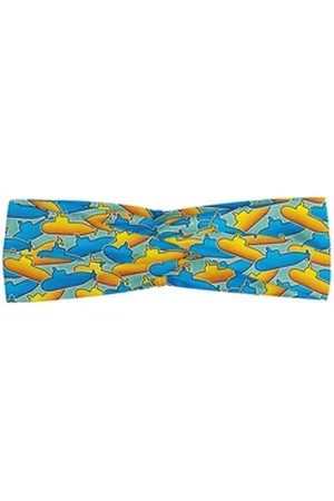 Abakuhaus Stirnband Elastisch und Angenehme alltags accessories Gelbes U-Boot Pop-Art-Stil blau|gelb