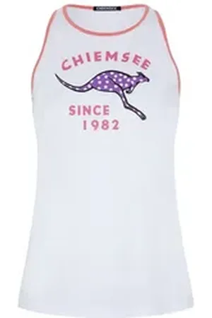 CHIEMSEE Spaghettitop Top mit Animal-Motiv und Label-Schriftzug 1 weiß XS