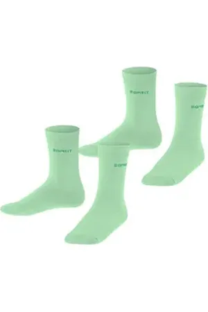 ESPRIT Socken Foot Logo 2-Pack (2-Paar) ein unbeschwerter Tragekomfort grün 27-30