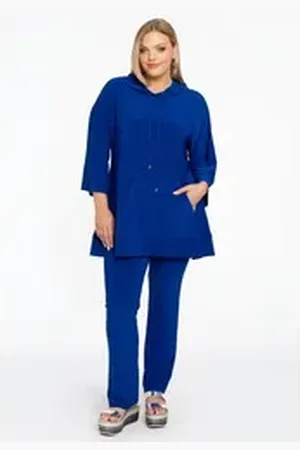 Yoek Sweater Damen Pullover Große Größen blau 38/40