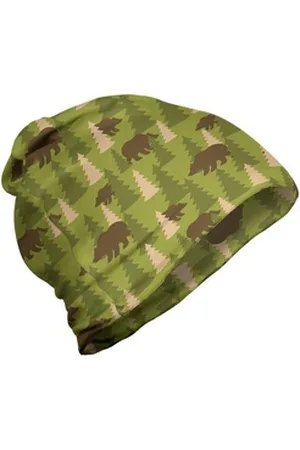 Abakuhaus Beanie Wandern im Freien Wald Bär in der Kiefer Woodland braun|grün