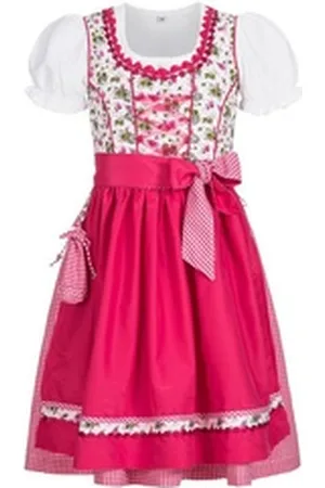 Nübler Dirndl Kinderdirndl 3-teilig Natalie in Weiß von Größe 98 weiß 98