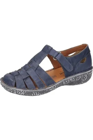 Comfortabel Klettschuhe Slipper aus echtem Leder blau 37 EU