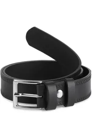 Ladeheid Ledergürtel Kinder Gürtel Ledergürtel 2,5 cm Breit K1D5 schwarz 65 cm
