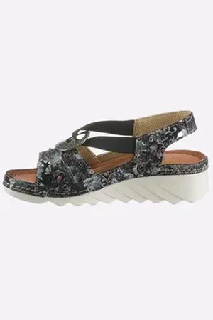 LORETTA Sandalette Sandalette schwarz|weiß 42 EU