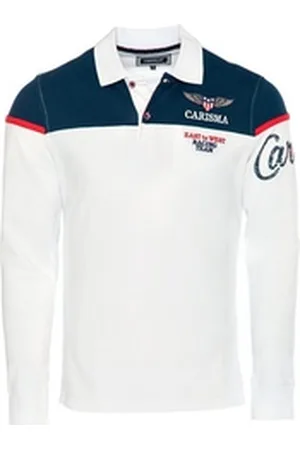 Carisma Poloshirt (1-tlg) mit Stickerei Rugby Team weiß L
