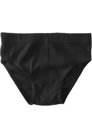 Hermko Slip 2850 Jungen Slip Unterhose, Sportslip ohne Bein 100% Bio-Baumwolle schwarz 140