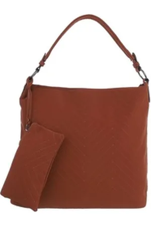 Ital-Design Schultertasche Mittelgroße, Damentasche Handtasche braun