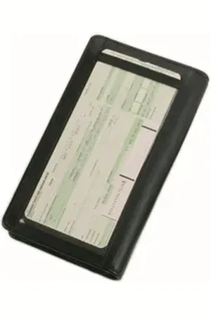 Alassio ® Reisetasche Reiseorganizer RFID Document Safe 22,5x13x3cm Leder schwarz. schwarz