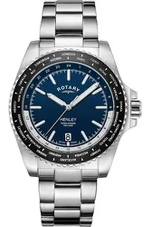 Rotary Quarzuhr GB05370/88 Henley World Timer Herrenuhr 41mm 10ATM GB05370/88 Henley World Timer Herrenuhr 41mm 10ATM