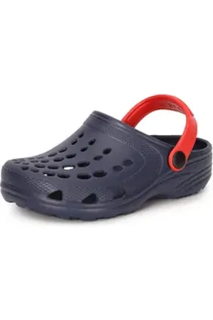 Ladeheid Kinder EVA Clogs Gartenclogs Gartenschuhe LA-CA-06 Clog blau|rot 28-29 EU