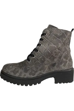 Waldläufer Waldläufer WALDLAEUFER Damen Stiefelette H-Luise 716801-161-052 Quadri carbon Stiefelette grau 39 EU