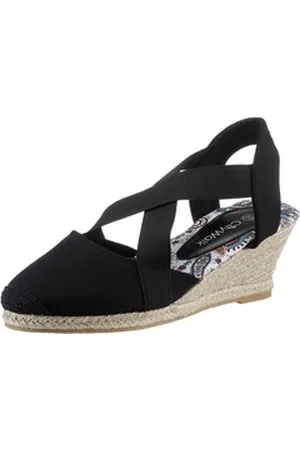 City Walk Sandalette, Sommerschuh, Sandale, Keilabsatz, mit Gummizug schwarz 38 EU