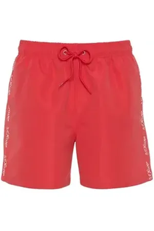 QS by s.Oliver Badeshorts mit Markenschriftzügen rot S (46/48)
