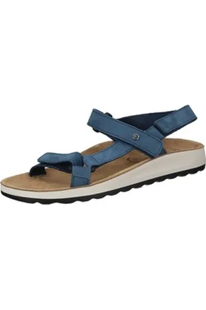 Fly flot Sandalen Sandalette aus Nubukleder blau 35 EU
