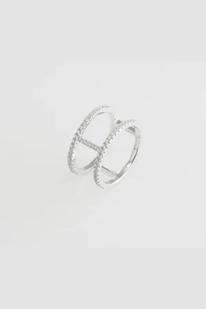 APM Monaco Fingerring A168760X silberfarben Größe 54 ⌀ 17.2mm