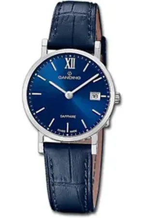 Candino Quarzuhr Damenuhr Classic, (Analoguhr), Damenuhr Edelstahlarmband blau, rundes Gehäuse, klein (ca. 29mm) blau
