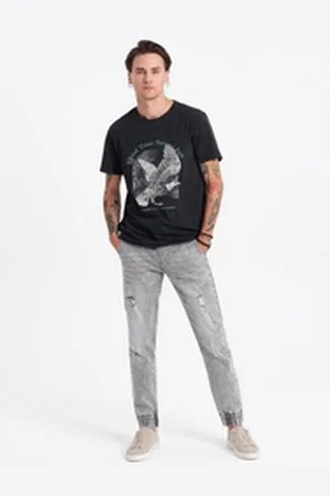 Ombre Clothing Jeggings DestroyedJeggings aus Denim grau XL
