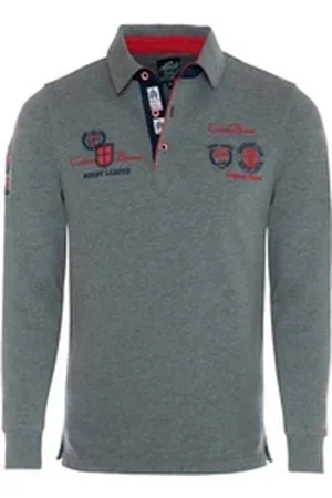 Carisma Poloshirt (1-tlg) mit Stickerei Rugby Team grau M