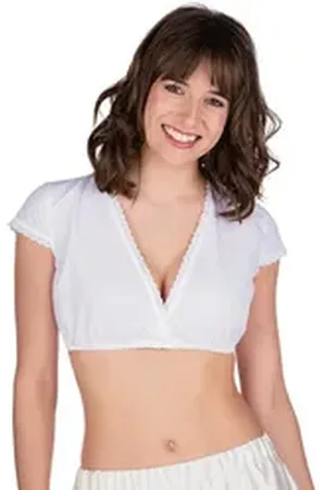 Alpenfee Dirndlbluse Dirndlbluse - NELIA - weiß weiß 32
