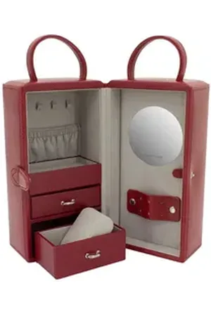 Friedrich23 Schmuckkasten Schmuckturm Lizard-Optik Milano rot