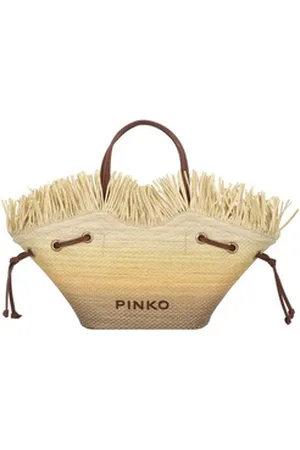 Pinko Shopper Pagoda, Stroh beige