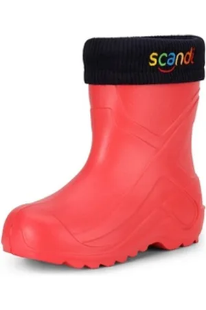Ladeheid Kinder federleichte EVA Thermo Regenschuhe gefüttert LA-763 Gummistiefel bunt|rosa 28 EU