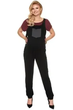 Peekaboo Umstandshose Latzhose Hose Schwangerschaft grau|schwarz S/M