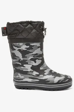 Next Thinsulate gefütterte Gummistiefel mit Umschlag Gummistiefel (1-tlg) schwarz 19 EU