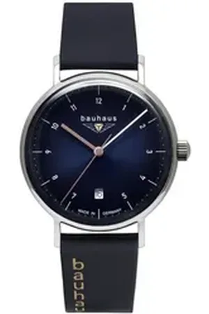 Bauhaus Quarzuhr Lady Damenuhr mit Datum, Made in Germany, 2141-3, elegante Armbanduhr für Damen, 36 mm