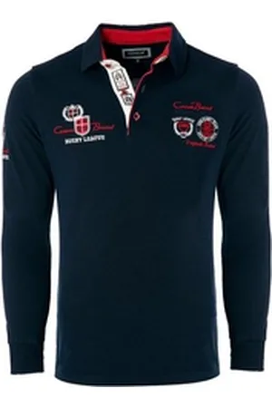 Carisma Poloshirt (1-tlg) mit Stickerei Rugby Team blau L