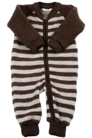 Joha Schneeoverall aus Wollfleece Merinowolle braun 86/92