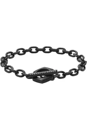 Giorgio Armani ARMANI EXCHANGE Edelstahlarmband Armani Exchange Herren-Armband Edelstahl schwarz