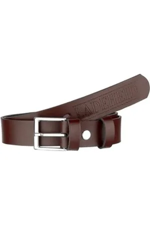 Ladeheid Ledergürtel Kinder Gürtel Ledergürtel 2,5 cm Breit K1D5 braun 55 cm