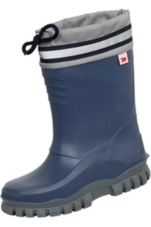Bockstiegel Arktis Kinderwinterstiefel gefüttert Gummistiefel blau|grau 32 EU