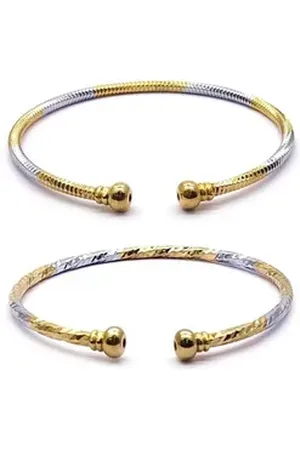 YouBella Armband Set Einstellbare Armband Combo von zwei für Mädchen & Frauen (Enthaltene Komponenten: 2 Armbänder, Party Mode, Geeignet für alle Anlässe), Vergoldet, Haut freundlich, Geschenk, Hochzeit