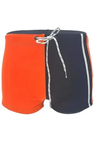 Beco Beermann Badehose BEaktive (1-St) in zweifarbigem Design mit elastischem Bund orange|schwarz 7