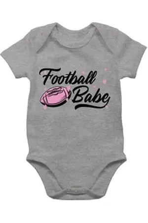 Shirtracer Shirtbody Football Babe rosa/schwarz Sport & Bewegung Baby grau 1/3 Monate