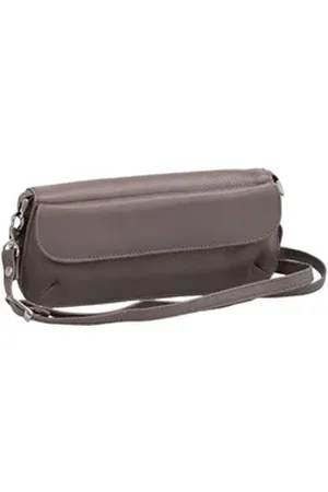 CILINIE GlücksNugget Clutch Clutch grau, Leder Lederclutch
