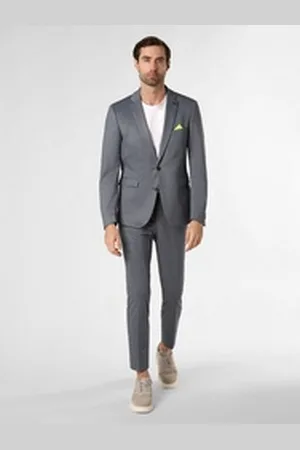 Finshley & Harding London Anzug Brixdon-Hoxdon blau|grau 94
